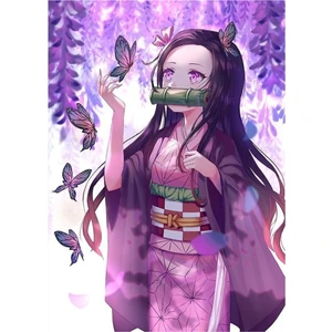 Sevimli Nezuko Demon Slayer - Kimetsu No Yaiba Tablo Ahşap Poster Dekoratif