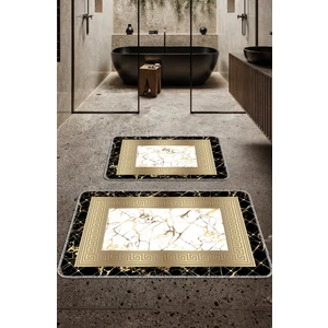 Dekoratif Modern Tasarım Kaydırmaz Taban Ikili Takım Banyo PASPASI(50X60-60X90 CM)ART-BT018