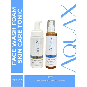 Aquax Yüz Temizleme Köpüğü ve 8d Hyc Cilt Bakım Toniği 2'li Set