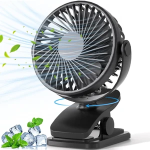 Masaüstü Şarjlı Klipsli 360 Derece Dönebilen Fan Vantilatör Şarjlı Soğutucu Klima Fan Tutacaklı Fan