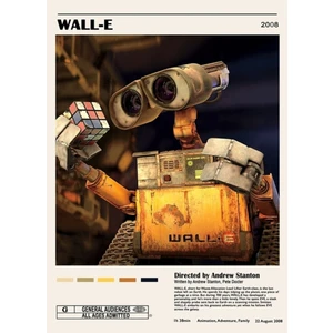 Wall-E Animasyon Tablo Ahşap Poster Dekoratif