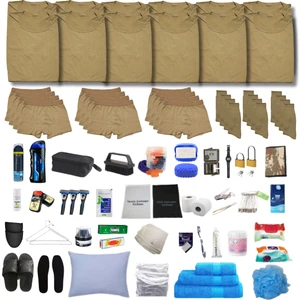 Asker Yeşili 12'li Vıp Her Şey Dahil Asker Seti - Bedelli Askerlik Malzemeleri - Acemi Askeri Fanila