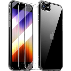 iPhone 7 | iPhone 8 | iPhone Se 2020 Şeffaf Kılıf + 2 Adet Temperli Cam Ekran Koruyucu