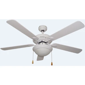 5 Mdf Kanat 132 cm Lambalı Tavan Vantilatörü Beyaz