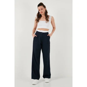 Relaxed Fit Yüksek Bel Bol Paça Pantolon Kadın Pantolon 673P1012