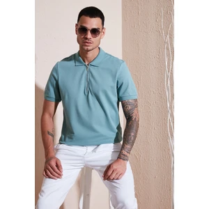 Pamuklu Regular Fit Fermuarlı Polo Yaka T Shirt Erkek Polo Yaka T Shirt 5902915