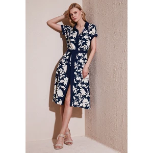 Kemerli Regular Fit Midi Gömlek Elbise Bayan Elbise 66924552S4