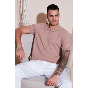 Pamuklu Regular Fit Fermuarlı Polo Yaka T Shirt Erkek Polo Yaka T Shirt 5902915