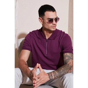 Pamuklu Regular Fit Fermuarlı Polo Yaka T Shirt Erkek Polo Yaka T Shirt 5902915