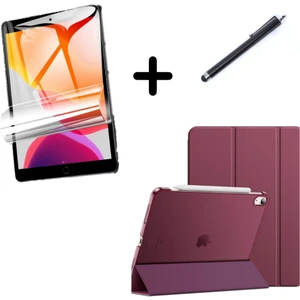 Apple iPad Air 3 / Pro 10.5" Kılıf Set Pu Deri Smart Tablet Kilifi Ekran Koruyucu + Kalem