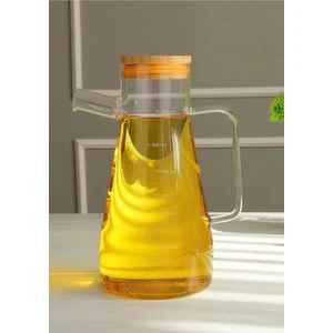 Bambu Kapaklı Borosilikat Cam Yağdanlık 900 ml MIT1070