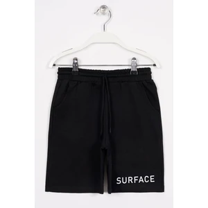 Yazı Baskılı Siyah Renk Erkek Çocuk Kapri