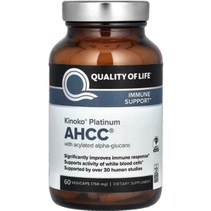 Dietary Supplement Quality Of Life  Kinoko Platinum Ahcc  60 Vegi Capsul usa Menşei