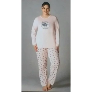 Büyük Beden Yazlık Uzun Kol Pijama Takımı