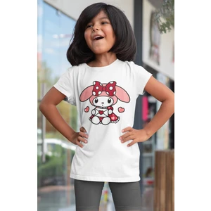 Fuddy Moda Kalpli Melody Baskılı Kız Çocuk Tişört, Hello Kitty Melody Baskılı Kız Bebek T-Shirt