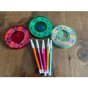 Airbrush Tattoo Kalem Hediyeli 3D Spirograph Desen Çizim Cetveli 5 Kalem 3 Ürün