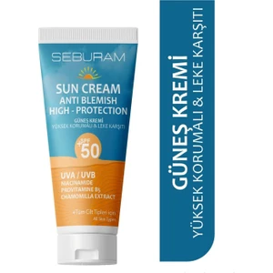 Yüksek Korumalı Leke Karşıtı Güneş Kremi Spf 50+ 50ML