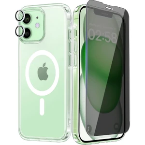 iPhone 11 Magsafe Şeffaf Kılıf + Hayalet Ekran Koruyucu + Kamera Lens Koruyucu 3'lü Set
