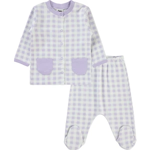 Civil Baby Kız Bebek Pijama Takımı 1-6 Ay Lila