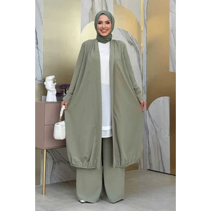 Bym Fashion Kimono Bel Lastikli Pantolon Takım 8560 Mint