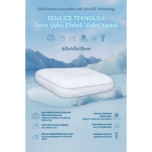 Sens Ice Teknoloji Serin Uyku Efektli Visco Yastık Medium 60X40X13 cm