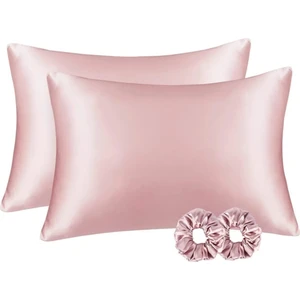 Ant Home Teks Ipek  Dokulu Saten 50X70 cm Yastık Kılıfı 2 Adet Pembe 2 Toka YSTK01, One Size