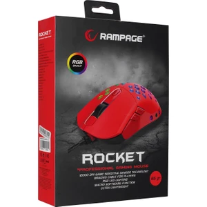 SMX-R66 Rocket Ultra Hafif Kırmızı Rgb Ledli 12000DPI  Oyuncu Mouse