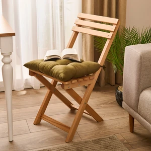 Soft Carre Sandalye Minderi - Haki - 40X40 cm