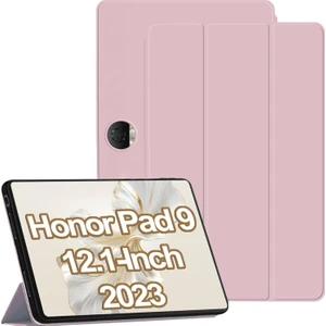Honor Pad 9 (12,1 Inç) 2023 Kılıf Kalem Bölmeli Uyku Modlu Standlı Üçgen Silikon Case