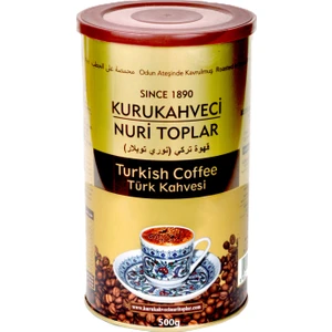 Nuri Toplar Kurukahveci Nuri Toplar Türk Kahvesi 500 gr Teneke Ambalaj