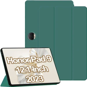 Honor Pad 9 (12,1 Inç) 2023 Kılıf Kalem Bölmeli Uyku Modlu Standlı Üçgen Silikon Case