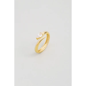 So CHIC Şahmeran 18 Ayar Sarı Altın Kaplama Gümüş Minimal Yüzük