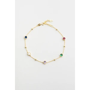 So CHIC Yaz Renkleri 18 Ayar Sarı Altın Kaplama 24 cm Gümüş Hal Hal