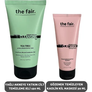 The Fair. Yağlı Akneye Yatkın Cilt Temizleme Jeli 150 ml Temizleyen Kaolin Kil Maskesi 30 ml