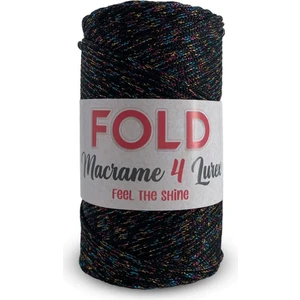 Simli Polyester Makrome No:4 Siyah Multi Color