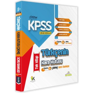 Karakutu Yayınları KPSS Türkçenin Kara Kutusu Tek Kitap Konu Özetli Dijital Çözümlü Çıkmış Soru Bankası