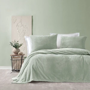 Dazel Çift Kişilik Battaniye Yatak Örtüsü Seti 240x225 cm - Adaçayı