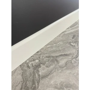 Pasha Dekor 8 cm Düz Lake Beyaz Parke Süpürgelik