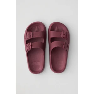 Lily Vişne Çift Bant Eva Platfrom Günlük Yazlık Plaj Terliği