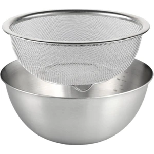 2 304 Paslanmaz Çelik Süzgeç ve Karıştırma Kasesi 24CM (Yurt Dışından)