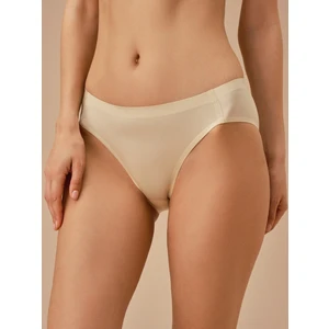 Lazer Kesim Dikişsiz Midi Slip Külot - Ten Rengi