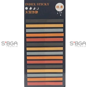 Sibga Tasarım Ince Şerit Şeffaf Renkli Postit Post-It Post It. Kitap Ayracı Ayraç Postit Sticker 300 Yaprak