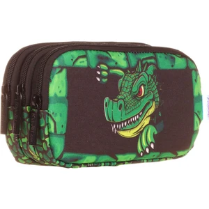 Üç Bölmeli Yeşil Ejderha Erkek Çocuk Kalem Çantası