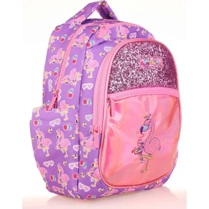 Kids Aynalı Taşlı Flamingo Kız Çocuk Okul Sırt Çantası