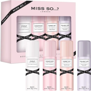 Miss So Mini Galore Parfüm Mist Hediye Seti 4 x 50 ml Kadınlar İçin Farklı Aromalarla Şımartıcı Deneyim