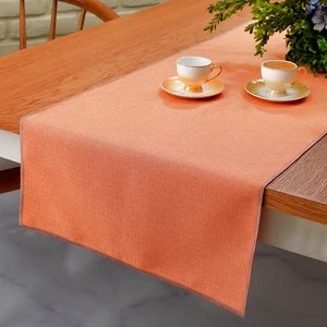 Home Bianca Keten Polyester Runner 40X160-TURUNCU