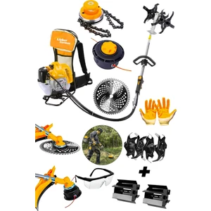 Lieber German Teknoloji Ylx 14 Hp Benzinli Sırt Tipi Çalı Çim Biçme Tırpan Makinesi Akrobat & Dip Çapa + Canavar