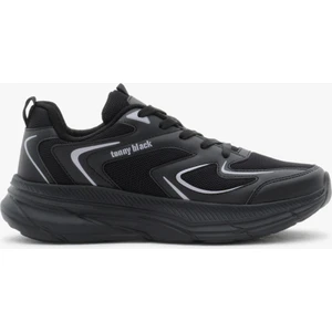 Tonny Black Unisex Siyah Nefes Alabilen Kumaş Faylon Taban Bağcıklı Spor Ayakkabı