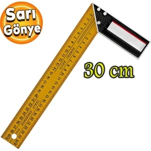 Alüminyum L Gönye Sarı Gönye Cetvel Kaynak Kaynakçı Marangoz Gönyesi 300 mm