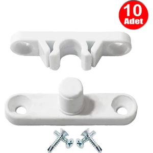 Alet Çantam Aletçantam Pvc Kapı Pencere Sineklik Beyaz Plastik Çıt Çıt Kilit Menteşe Küçük Boy 4cm -10 Adet